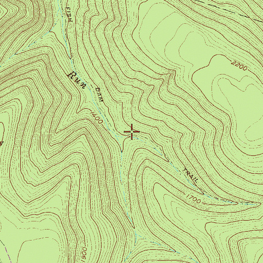 Topographic Map of Fish Dam Trail, PA