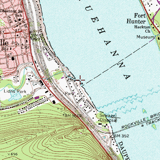 Topographic Map of Fishing Creek, PA