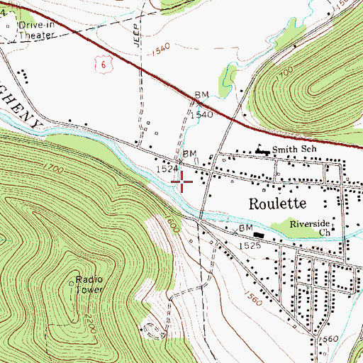 Topographic Map of Fishing Creek, PA