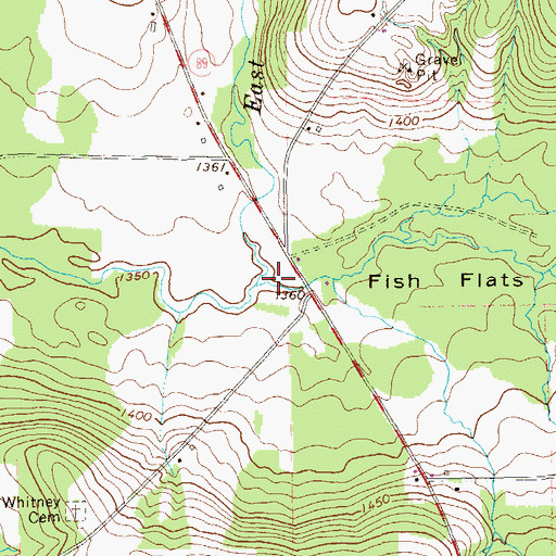 Topographic Map of Fivemile Creek, PA