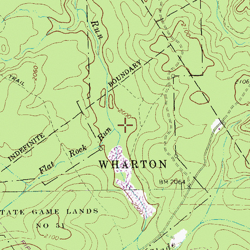 Topographic Map of Flat Rock Run, PA