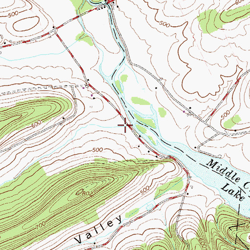 Topographic Map of Flint Valley, PA