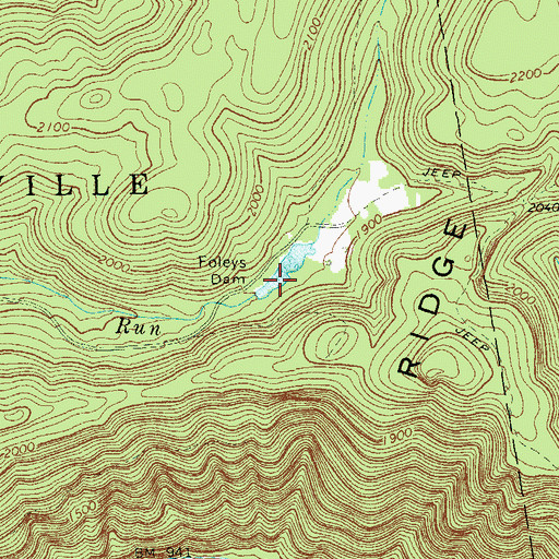 Topographic Map of Foleys Dam, PA