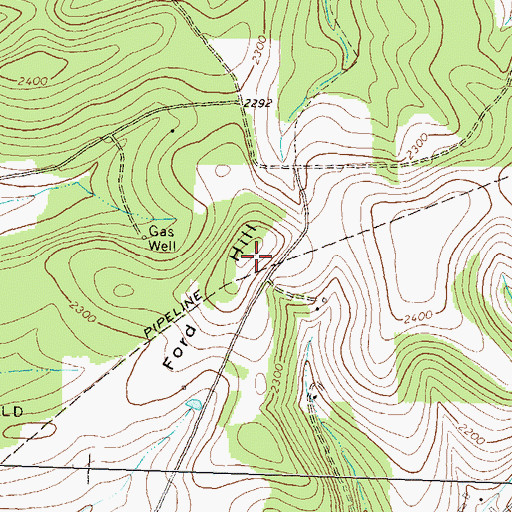 Topographic Map of Ford Hill, PA