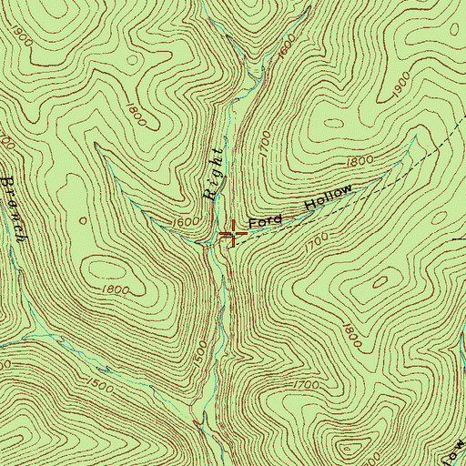 Topographic Map of Ford Hollow, PA