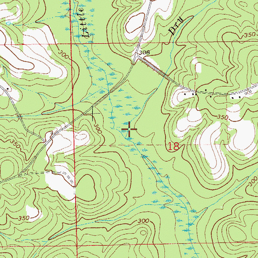 Topographic Map of Dry Branch, AL
