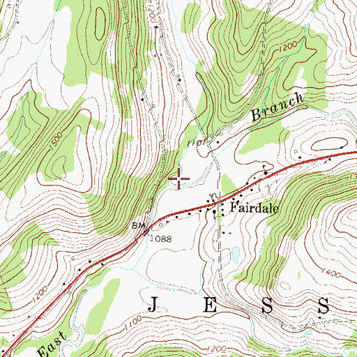 Topographic Map of Forest Lake Creek, PA