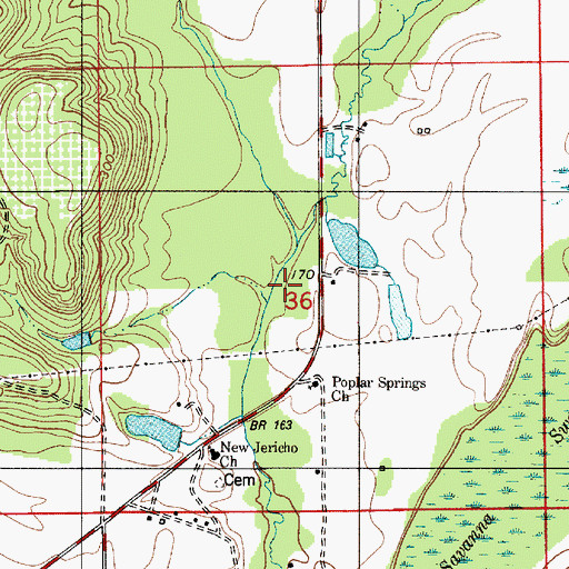 Topographic Map of Dry Branch, AL