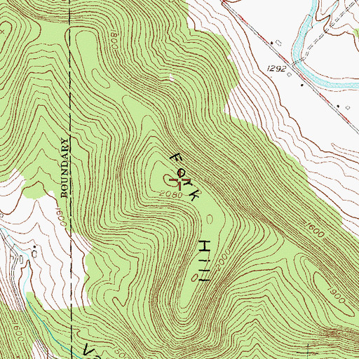 Topographic Map of Fork Hill, PA