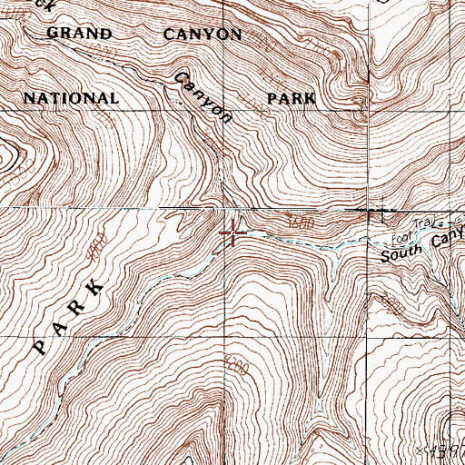 Topographic Map of Bedrock Canyon, AZ