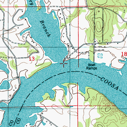 Topographic Map of Dry Branch, AL