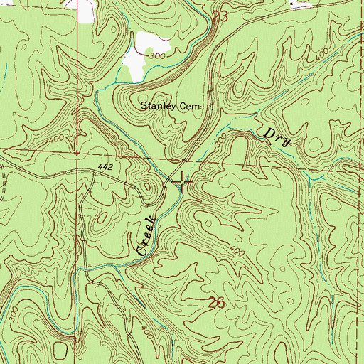 Topographic Map of Dry Branch, AL