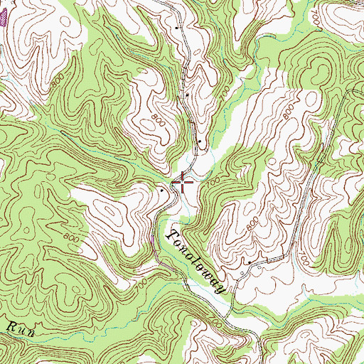 Topographic Map of Foster Creek, PA