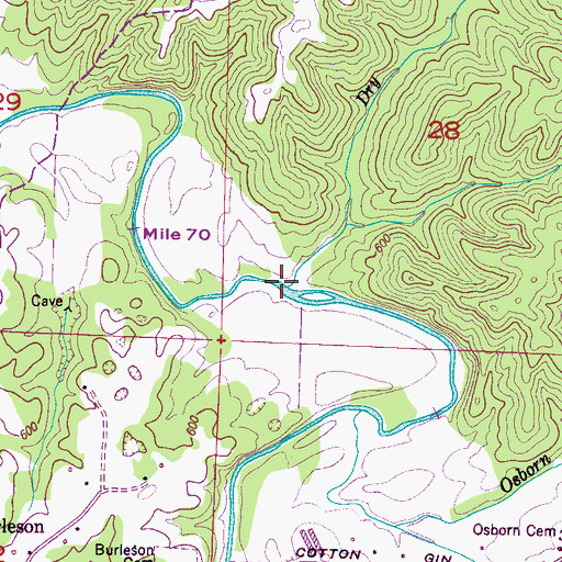 Topographic Map of Dry Branch, AL