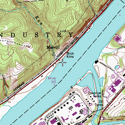 Topographic Map of Fourmile Run, PA