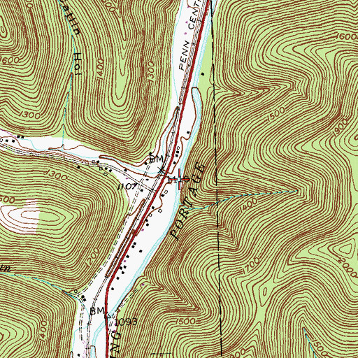 Topographic Map of Fourmile Run, PA