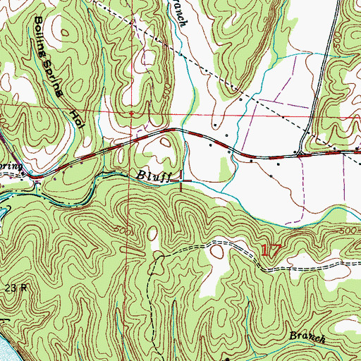 Topographic Map of Dry Branch, AL