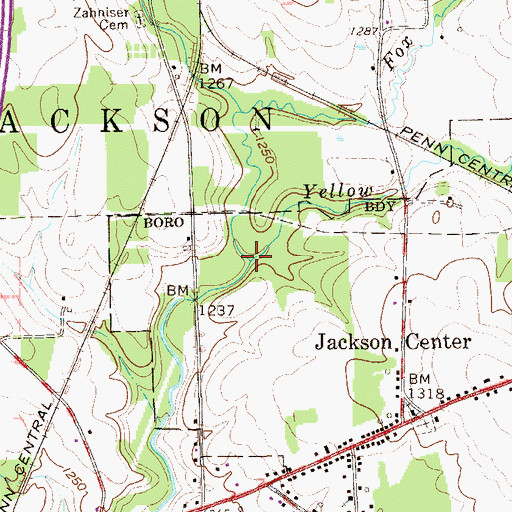 Topographic Map of Fox Run, PA