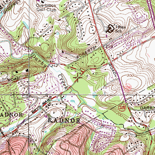 Topographic Map of Foxes Run, PA