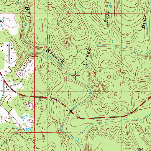 Topographic Map of Dry Branch, AL