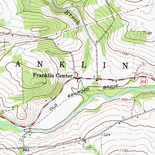 Topographic Map of Franklin Center, PA