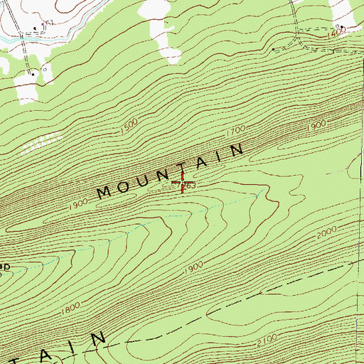 Topographic Map of Brush Mountain, PA