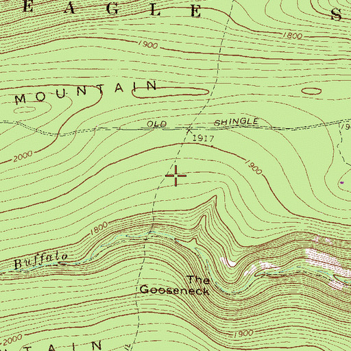 Topographic Map of Frederick Trail, PA