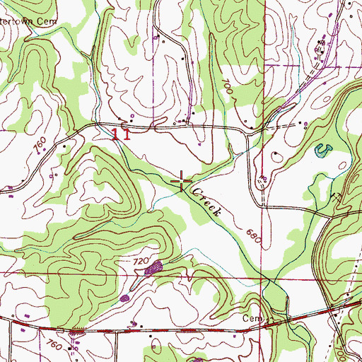 Topographic Map of Dry Branch, AL