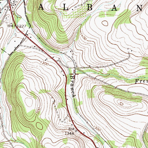 Topographic Map of French Creek, PA