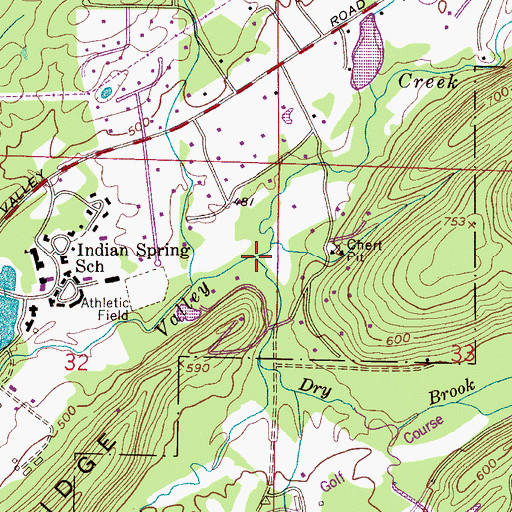 Topographic Map of Dry Brook, AL