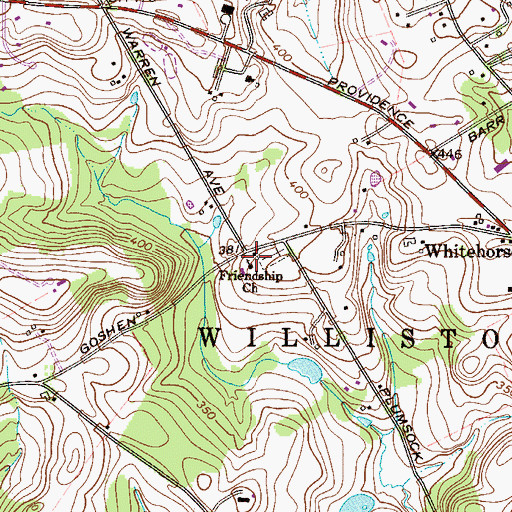 Topographic Map of Friendship Church, PA
