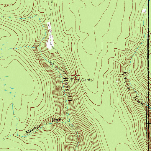 Topographic Map of Fritz Camp, PA