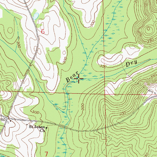 Topographic Map of Dry Creek, AL