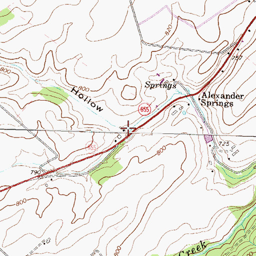 Topographic Map of Frog Hollow, PA