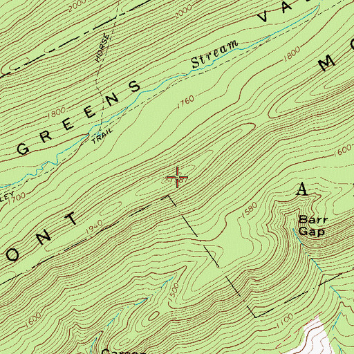 Topographic Map of Front Mountain, PA