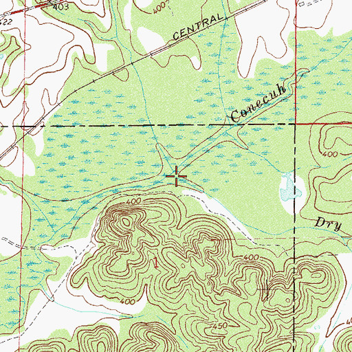 Topographic Map of Dry Creek, AL