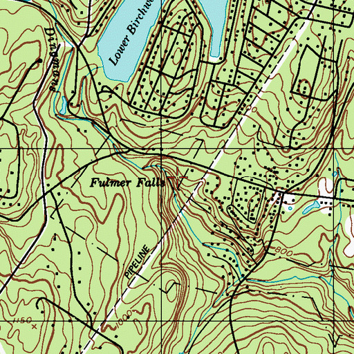 Topographic Map of Fulmer Falls, PA