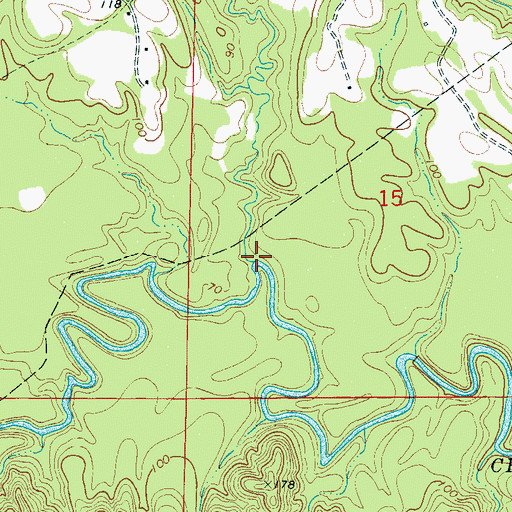 Topographic Map of Dry Creek, AL