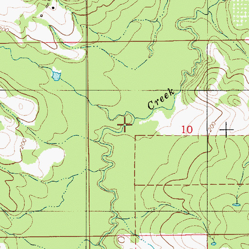 Topographic Map of Dry Creek, AL