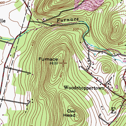 Topographic Map of Furnace Hill, PA