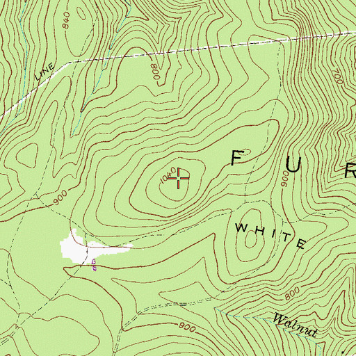 Topographic Map of Furnace Hills, PA