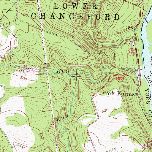 Topographic Map of Furnace Run, PA