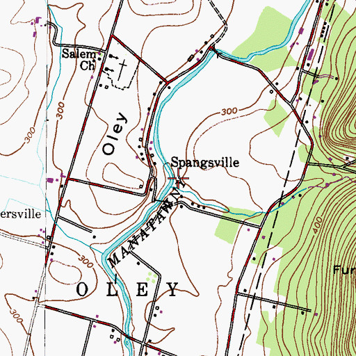 Topographic Map of Furnace Run, PA