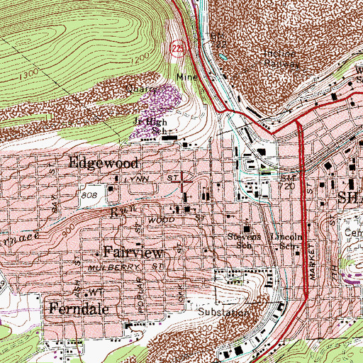 Topographic Map of Furnace Run, PA