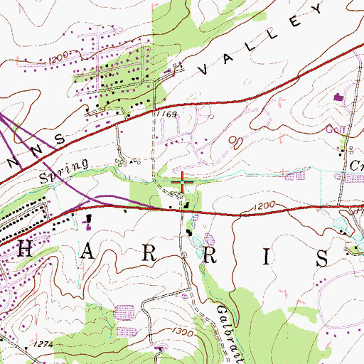 Topographic Map of Galbraith Gap Run, PA