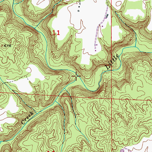 Topographic Map of Dry Creek, AL