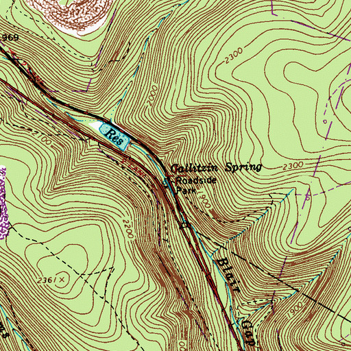 Topographic Map of Gallitzin Spring, PA