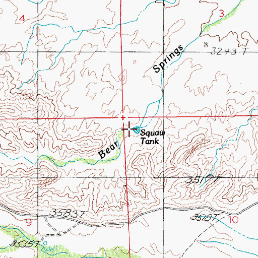 Topographic Map of Squaw Tank, AZ