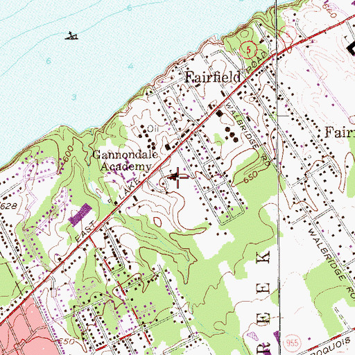 Topographic Map of Gannondale Residential Center for Girls, PA