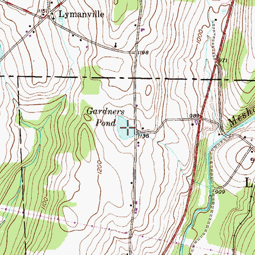 Topographic Map of Gardners Pond, PA